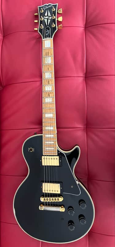 Gibson  Les Paul Custom  1979 maple fretboard fretless wonder Black gold image 1