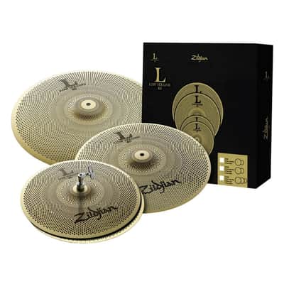 Zildjian L80 Low Volume Cymbal Pack of 14-Inch Hi-Hats, 16-Inch Crash, and 18-Inch Crash Ride with Sandblasted Finish image 1