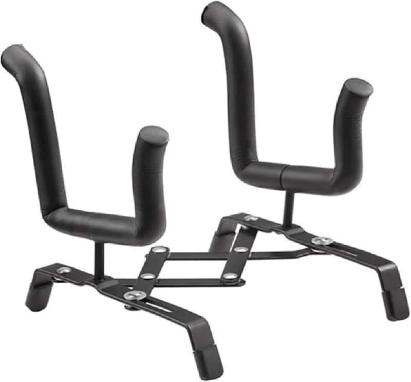 Fold-Flat Ukulele Stand Floor Foldable Violin Stand with Padded Small Instrument Stand for Ukulele, Mandolin and Violin (H-Type Retractable) image 1