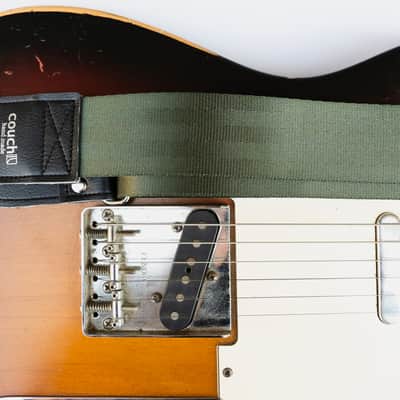 Couch Forest Green Seatbelt Guitar Strap image 2