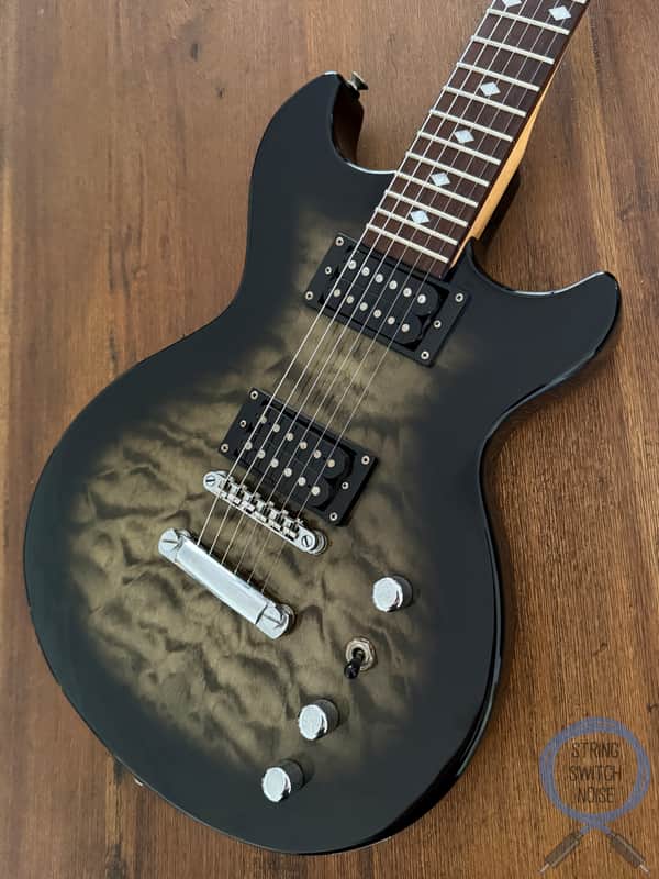 BC Rich Marion Guitar, Black Burst Quilt/Flame, 2000s | Reverb