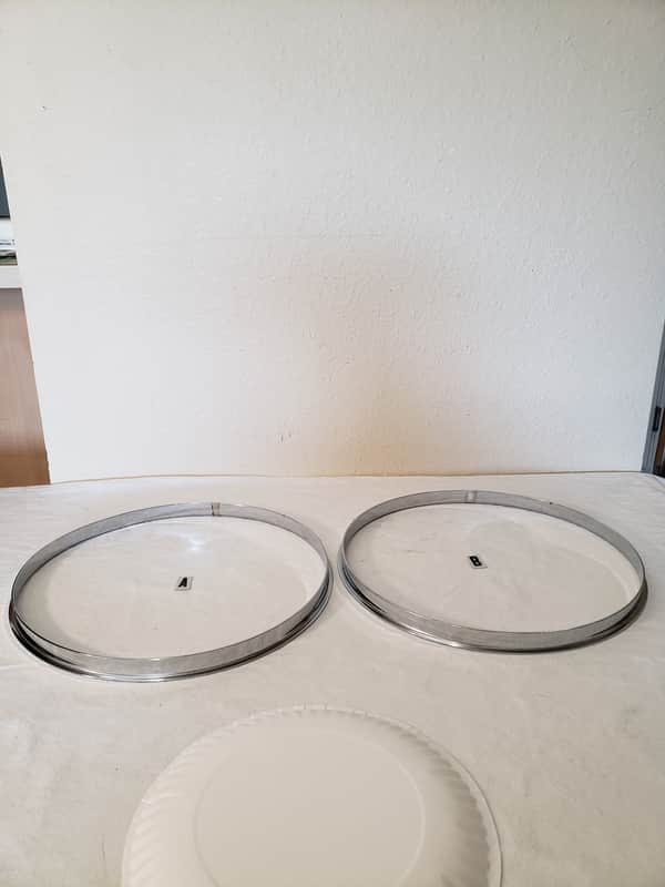 Leedy and Ludwig 12” Chrome Over Brass COB Hoops 1950’s image 1