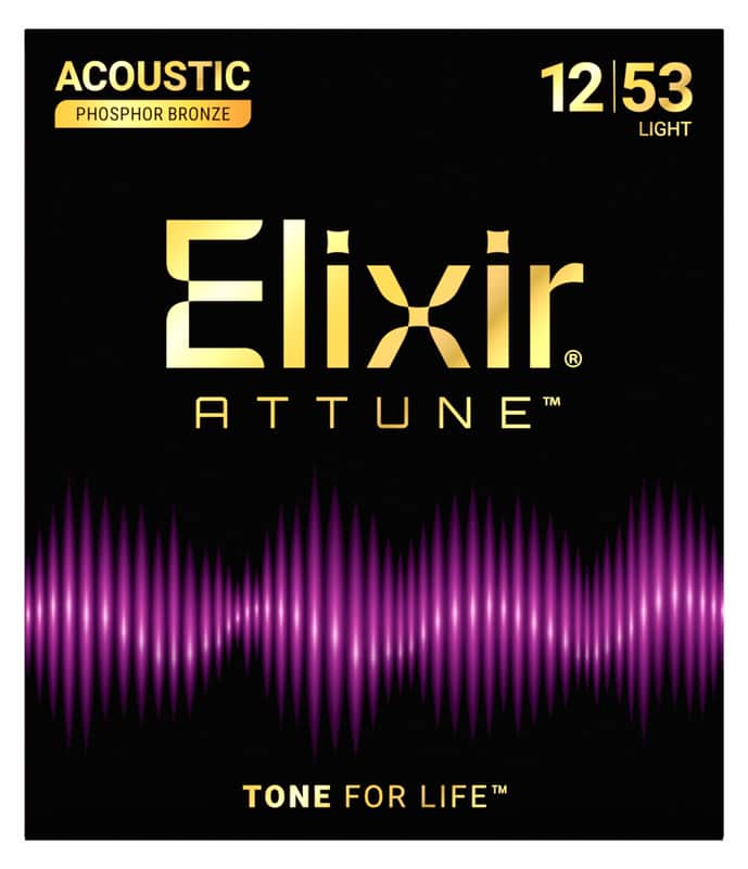 Elixir Attune Phosphor Bronze Acoustic Guitar Strings 12-53 image 1
