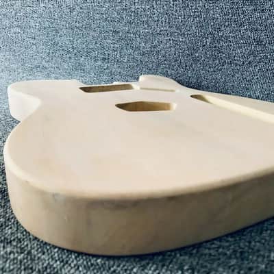 Unfinished Telecaster Style Guitar Body with Wood Cracks image 8