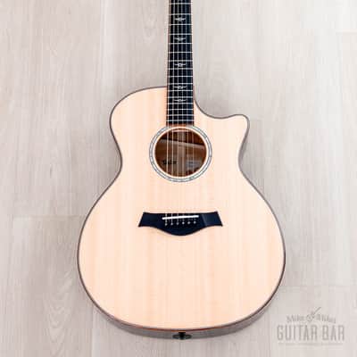 2023 Taylor Custom Grand Auditorium Acoustic Electric Guitar Trans Black w/ Lutz Spruce + Flame Maple image 2