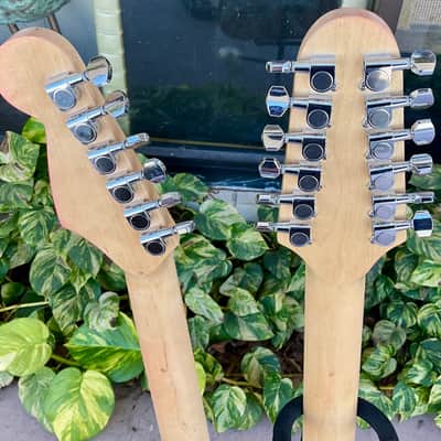 Double Neck Electric Guitar - 6-String and 12-String Necks w/ Padded Gig Bag image 5