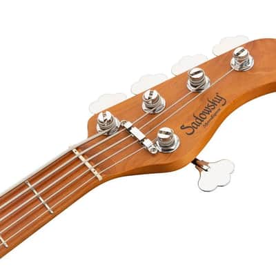Sadowsky MetroExpress 5-String 24-Fret Modern Bass Roasted Maple Fingerboard 5-String Solid Ocean Blue Metallic High Polish image 4