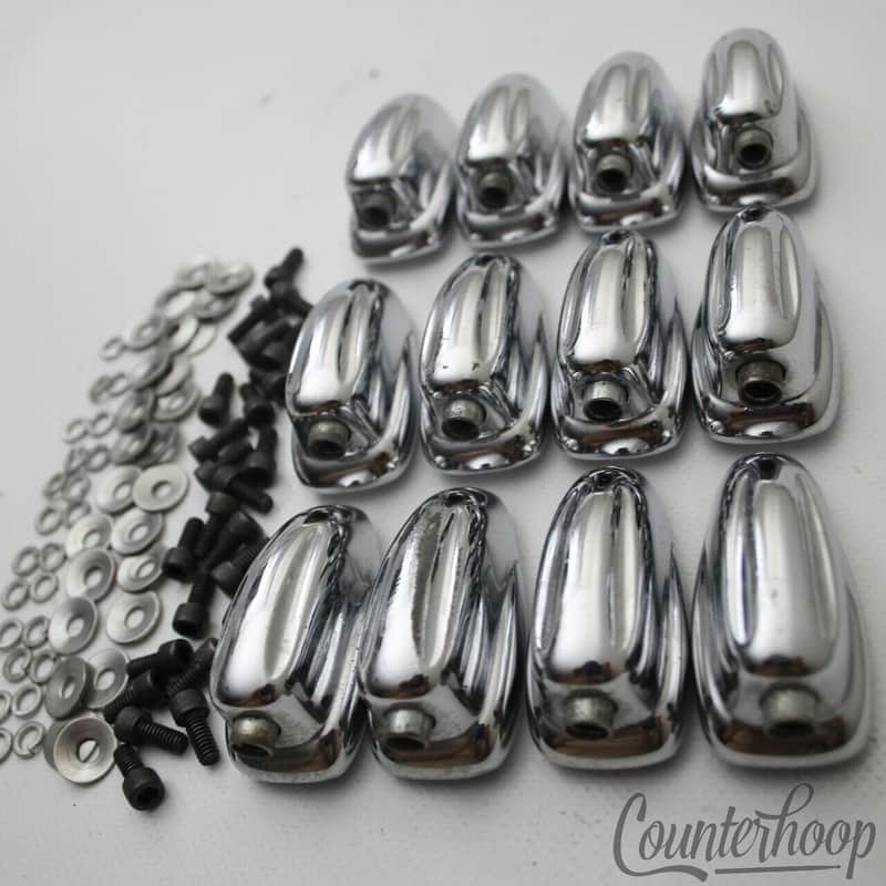 Slingerland 12x Small Sound King Lugs Tom/Snare Drum Chrome Allen-Screws 80s USA image 1