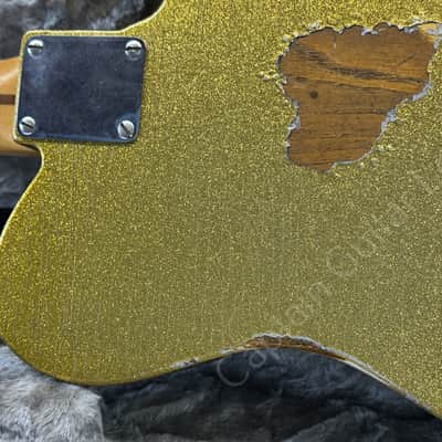 2001 Fender Custom Shop - 51 Nocaster Lefty - Heavy Relic Goldsparkle Refin by Nick Page - ID 5753 image 17