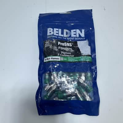 Belden ProSNS FSNS6PL Plenum F-Connector for RG-6 Plenum 25-pack image 2