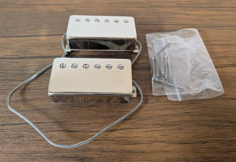 2013 Gibson 57 Classic and 57+ Plus Humbucker Pickup Set Chrome Unused image 1