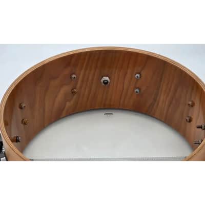 Used DW Collectors Cherry HVLT Snare Drum 13x5.5 Black Nickel Hardware - Good image 6