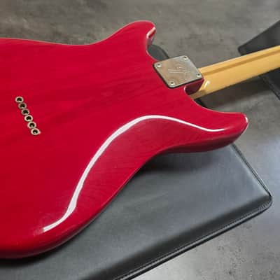 1981 Fender LEAD I Ash Body Light Relic Wine Red Transparent American Vintage 80s Custom Seymour Duncan JB Humbucker Single HS Hardtail USA '54 1954 Stratocaster headstock II Deluxe Case image 17