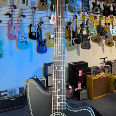 Fender Acoustasonic Standard Jazzmaster Acoustic-electric Guitar - Black, Free Plek 923 image 5