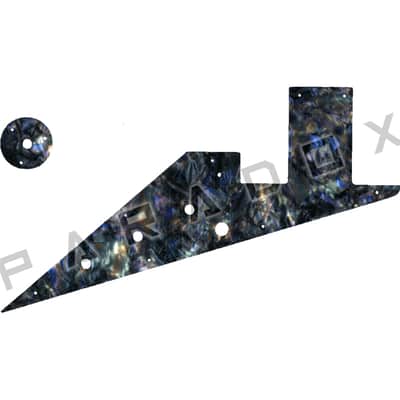 Custom Pickguard For 2019 - 2024 Made in America Custom Shop '58 Mahogany Flying V Reissue - Black Abalone/White/Black/White .090"