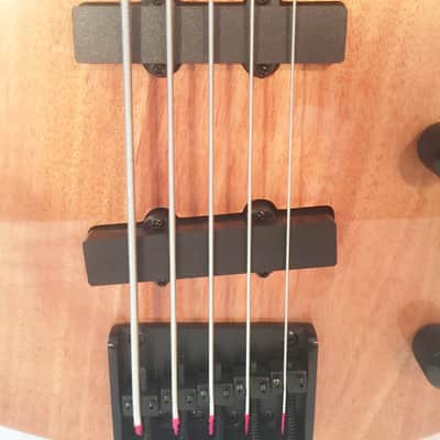 Stadium 5-String Bass Guitar-Natural Gloss Finish-2-J Bass style Pickups-NEW-w/Shop Setup! image 4