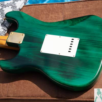 1993 Fender ST57G-65 '57 Stratocaster Reissue - Translucent Green w Gold Hardware - Made in Japan (FujiGen) Pro Set Up w Perfect Frets/Action/Intonation! image 18