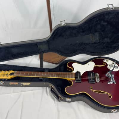 Mosrite Celebrity Hollowbody Electric Guitar W/ Case 1967 - Cherry Red image 23