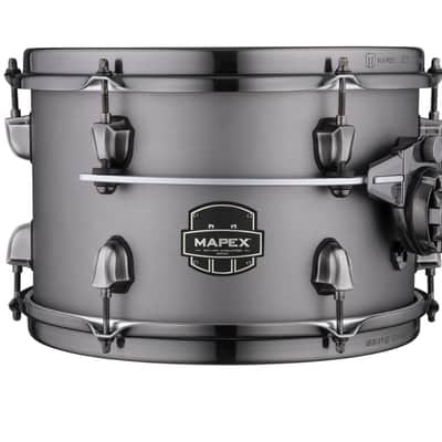 Mapex *Pre-Order* Saturn Evolution 8x7" Gun Metal Grey Lacquer w/Black Hardware Rack Tom Drum Maple-Walnut | Special Order | Authorized Dealer image 1