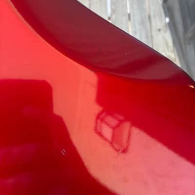 Greg Koch Fender matching head stock American Vintage '62 'Thin Skin' Jaguar 2007 - 2008 - Candy Apple Red AVRI image 10