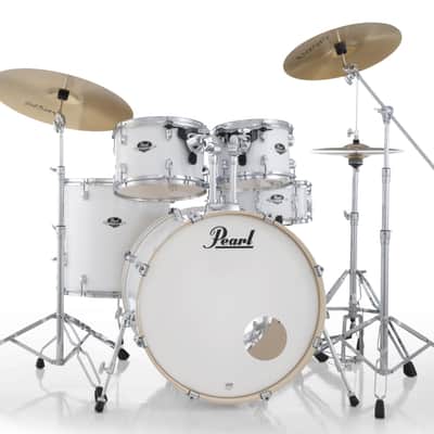 Export 5 Piece Shell Pack 22/16/13/12/14 Pure White - Hardware And Sabian Cymbals image 6
