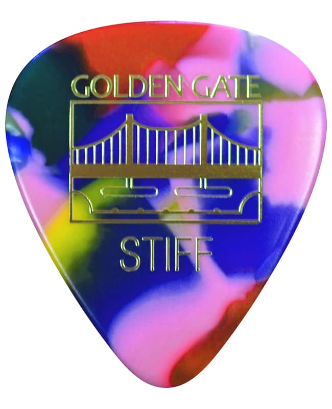 Golden Gate MP-347 Deluxe Flat Pick – Sideman – Stiff – Clown Barf – Dozen image 1