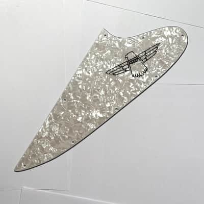 White Pearl 4 Ply Pickguard for Gibson Thunderbird Bass 1963-1966 w/ Decal Made IN USA image 1