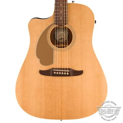 Fender Redondo Player Left-Handed, Walnut Fingerboard, Gold Pickguard, Natural image 1