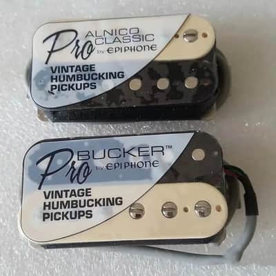 Epiphone Zebra Guitar ProAlnico Classic ProBucker Humbucker Pickups Set with Wiring Harness image 1