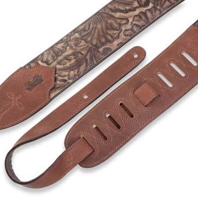 Levy's Sundance Series 3" Embossed Leather Guitar Strap, Palm Pecan #M4WP-002 image 2