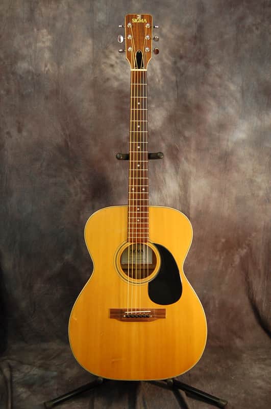 Sigma Martin GCS-6 Flattop Acoustic Guitar X braced Solid Top original Case 1974 Blond image 1