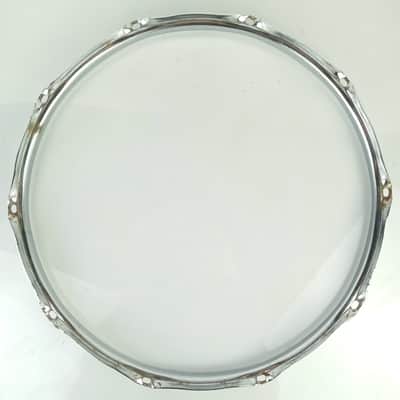 Ludwig 15"10-Lug Batter 1.6mm Marching Snare Drum Rim/Hoop Triple Flange Vintage image 7