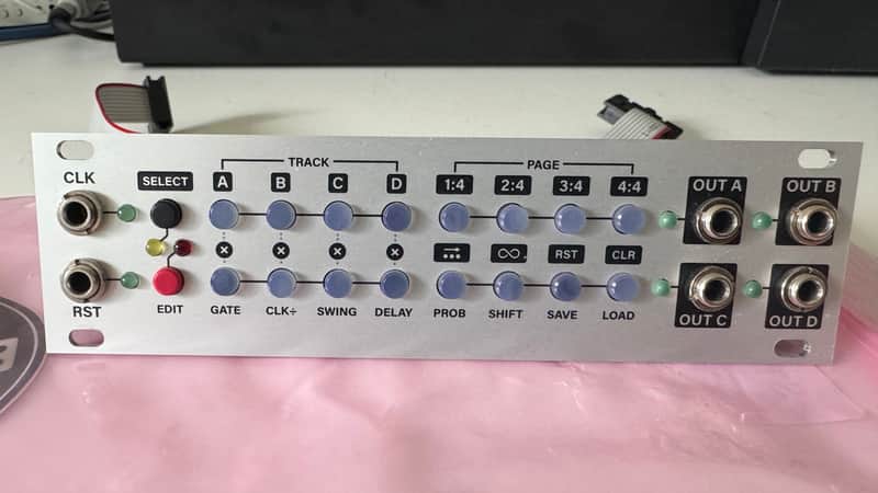 Intellijel Steppy 1U 4-Track 64-Step Step Sequencer Eurorack Synth Module