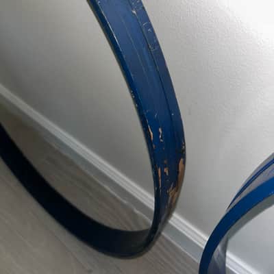 Ludwig 24” Wood Bass Drum Hoops 1971 - Blue Repainted image 3