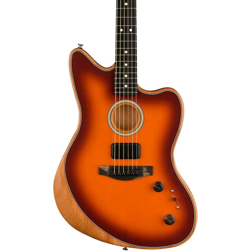 Fender American Acoustasonic Jazzmaster Acoustic-Electric Guitar Regular Tobacco Sunburst image 1