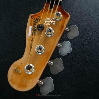 Fender Standard Pricision Bass Seafoam Green on Sunburst Heavy Relic Aged (RARE) image 13