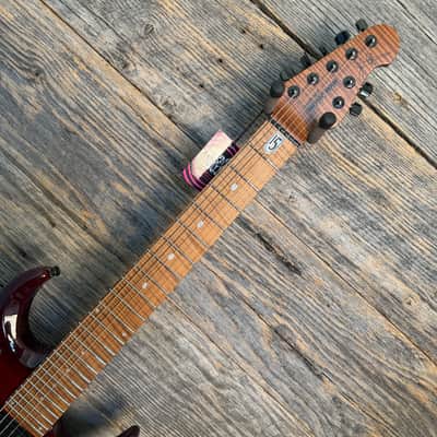 Ernie Ball Music Man JP15 7-String Electric Guitar - Red Tide Quilt image 3