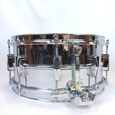 Ludwig 6.5x14"1964 #9268 Super-Sensitive #411 Snare Drum COB Brass Rims Red-Felt image 5