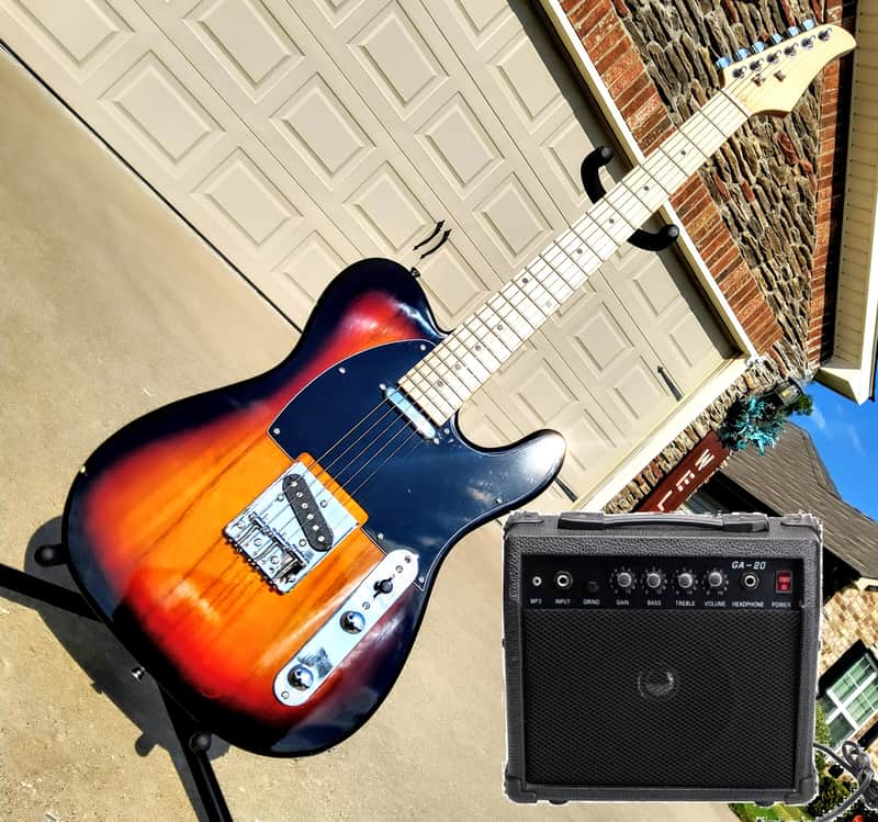 🎸+Amp! T Style Electric Guitar +Soft Case/Gig Bag, Strap, Cable!🎸 image 1