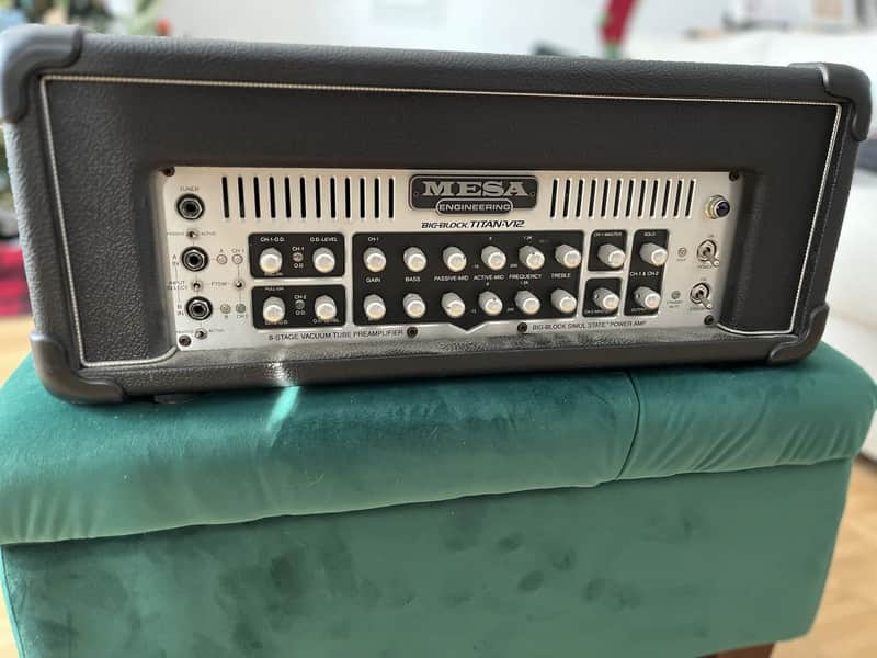 Mesa Boogie Big Block Titan V12 2-Channel 1200-Watt Bass Amp Head 2007 - 2011 - Black image 1