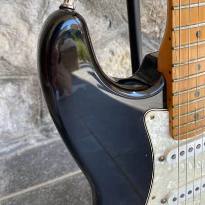1997 Fender American Standard Stratocaster - Black Maple Neck - w/ Original Red Logo Case & Fender Card image 6