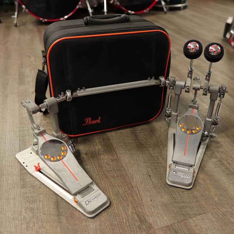 Pre-Owned Pearl Demon Drive Direct Drive Double Pedal w/ Case
