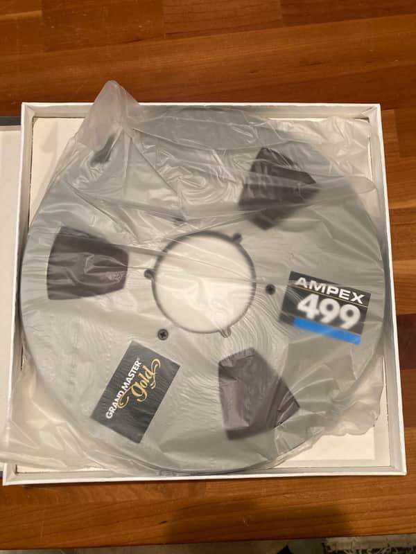 Single Reel of Ampex 499 Grand Master Gold 1/2" X 2500'- New & Unused in original box and unbroken wrapper from original owner- Stored in Climate-Controlled Professional Studio - (9) available image 1