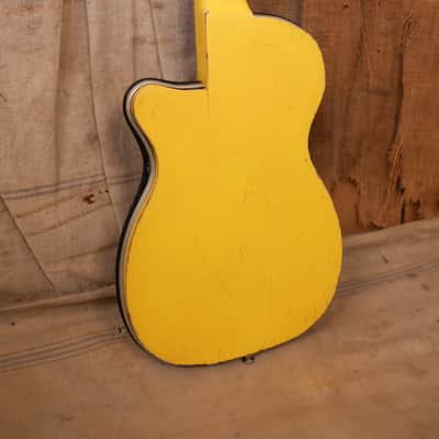 Harmony Silvertone Stratotone Newport 1950's Yellow image 7