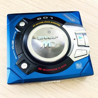[RARE] SHARP MD-ST601-A MD Walkman MiniDisc Player, NM Blue ! Working  ! image 10