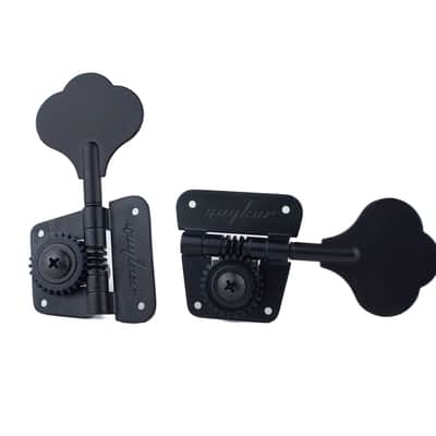 Guyker Bass Tuners (2R + 2L) - 1:20 Ratio Open Gear Tuning Key Pegs Machine Head Replacement for Electric Jazz Guitar Bass or Precision Instruments - GK530 Black image 3