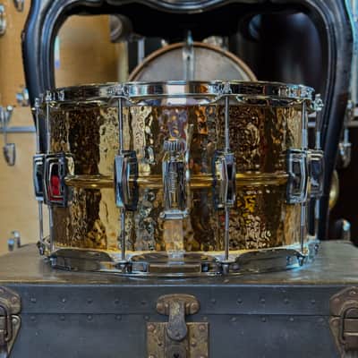 NEW Ludwig 8x14 Hammered Bronze Phonic Snare Drum w/ Imperial Lugs image 2