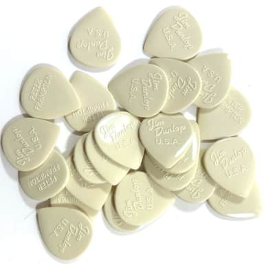Dunlop Guitar Picks Peter Frampton Vintage Jazz Teardrop White 24 Picks