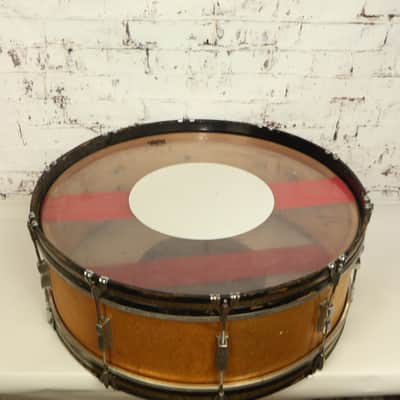 Vintage 1959 Ludwig ‘Scotch’ 26×8 Marching Bass Drum in Gold Sparkle image 6