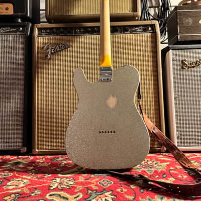 Fender Custom Shop Limited 1961 Telecaster Relic Silver Sparkle - Wildwood Video Demo image 8